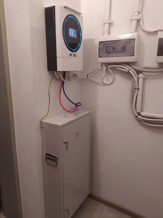 Сонячна станція 6квт АКБ 10квт Павербанк Гібридний інвертор АКБ Літій