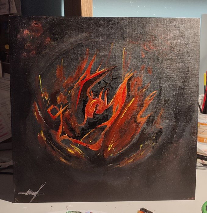 Obraz na bawełnianym podobrazie 30×30 autorski