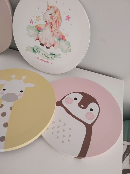 Lote de 5 quadros para quarto de bebé  / criança