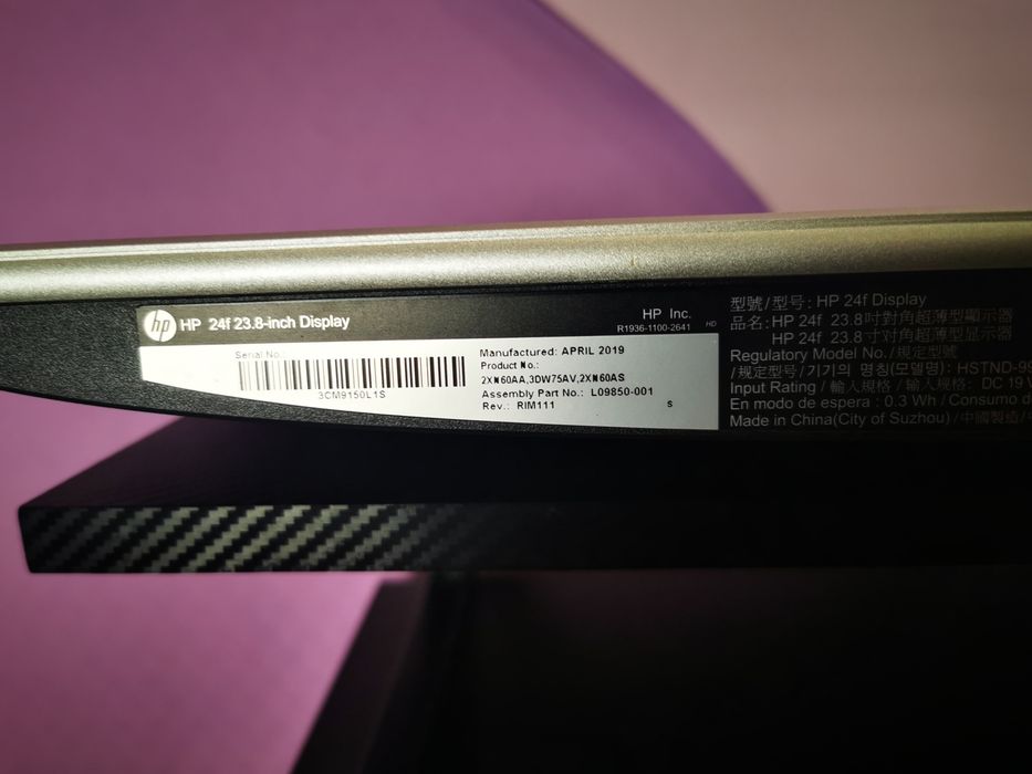 Монітор hp 24f   23,8" 2XN60AA