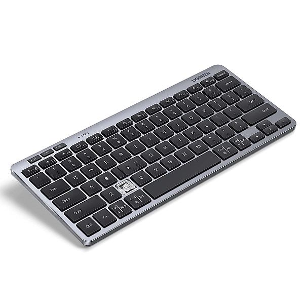 Klawiatura Ugreen bezprzewodowa Bluetooth 5.3 do 3 urządzeń - szara