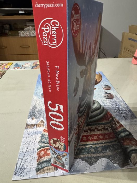 Puzzle Cherry Pazi Świąteczny łoś 500