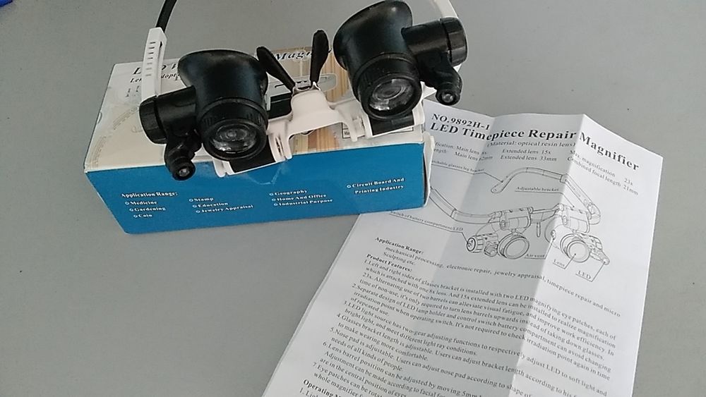 Биокулярные очки с подсветкой для ремонта и других работ