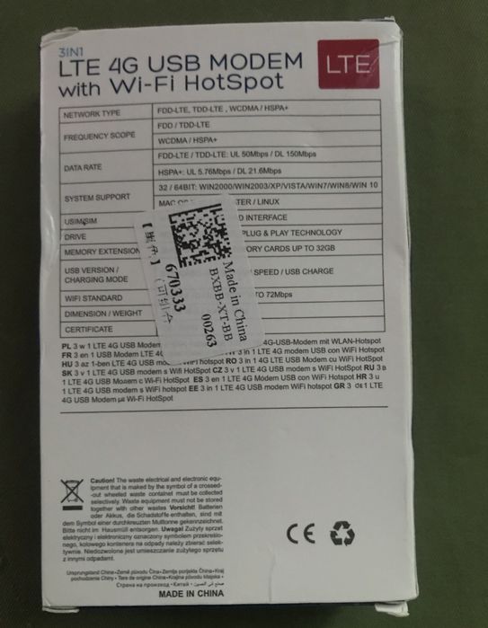USB модем 4F LTE+WiFi роутер для ноутбуків и телеф.150 mb все симки