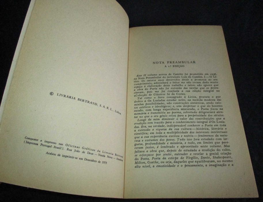 Livros Luís de Camões O Lírico O Épico Hernâni Cidade