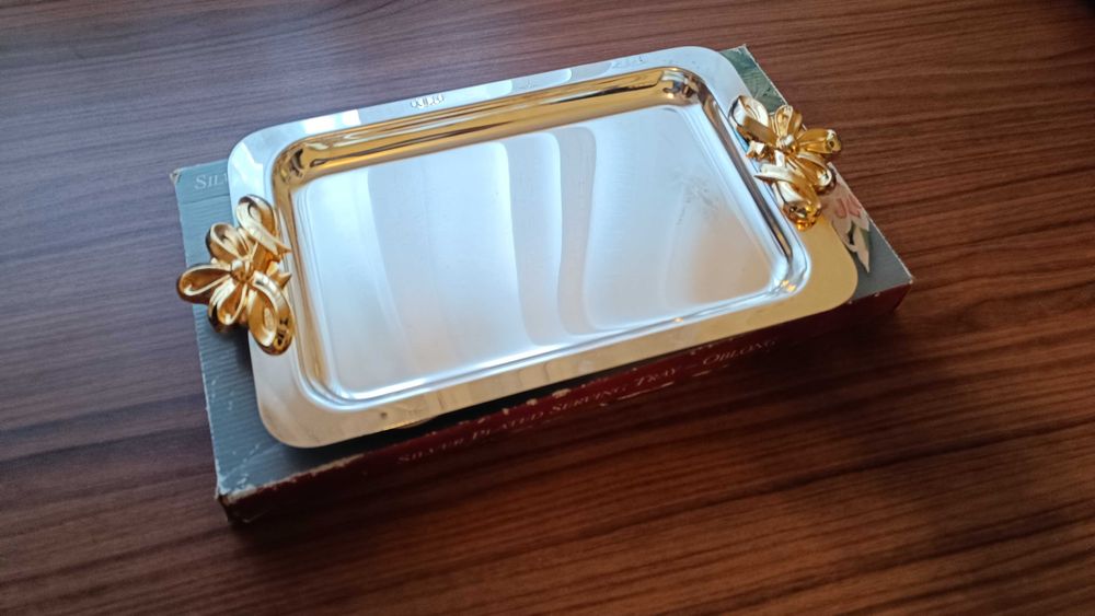 Elegante Travessa Banhada a Prata - Brilho Impecável