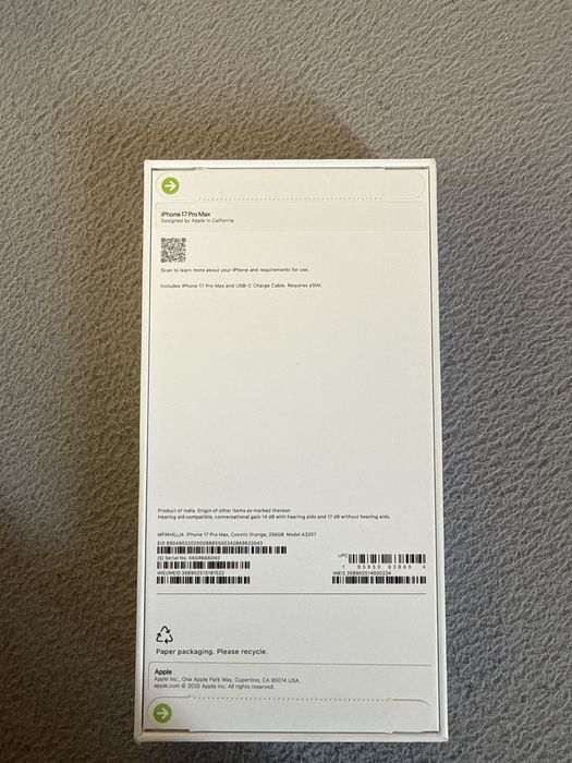 Iphone 17 pro max 256g