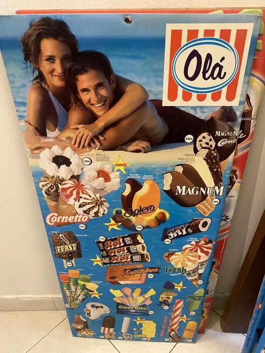Cartazes antigos de gelados Olá