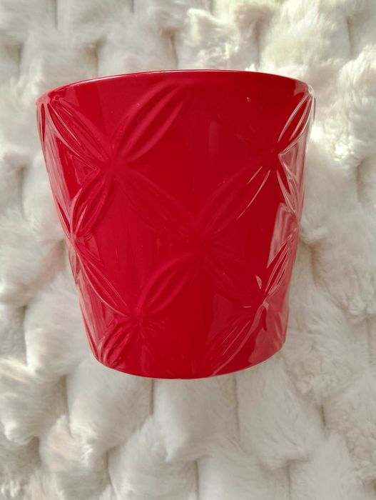 IKEA nowa czerwona doniczka osłonka Marry Christmas Świeta