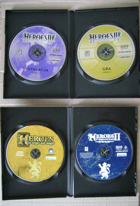 HEROES IV PL + HEROES I/II PL + dodatki - 2002r. - Premierowy Big BOX