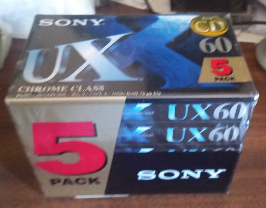 Cassetes SONY UX 60 Chrome Glass High bias