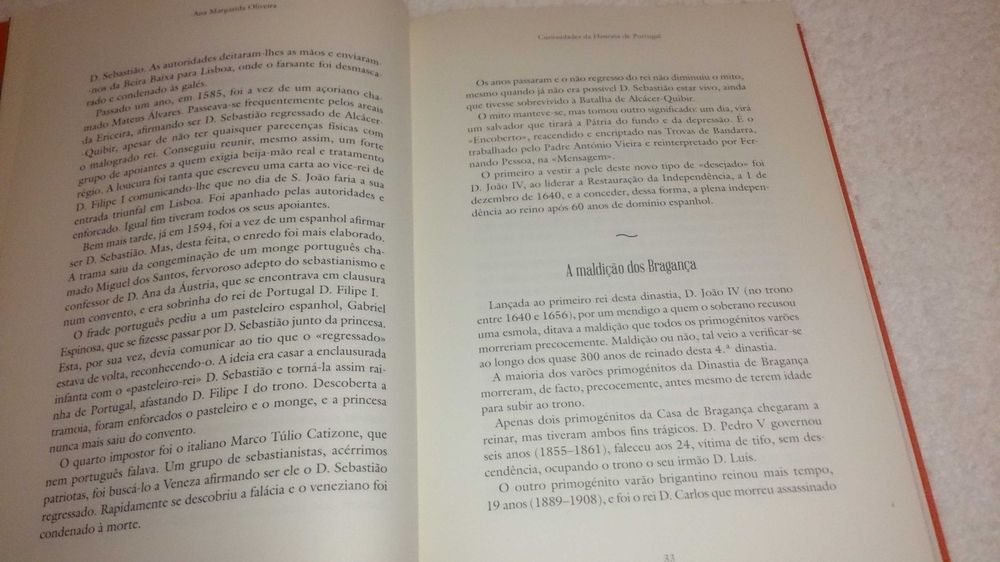 curiosidades da história de portugal (ana margarida oliveira) 1ªedição