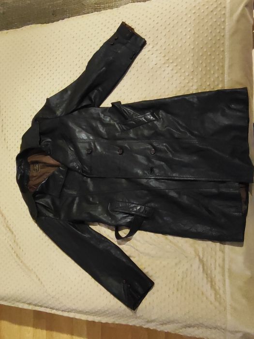 Płaszcz skórzany męski