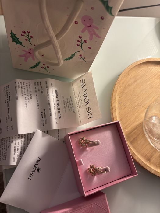 Brincos de pressão Swarovski