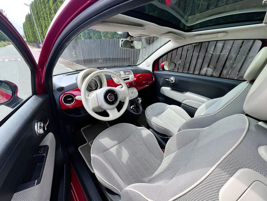 Fiat 500 Lounge Automat klima alu Panorama kierownica wielof Bluetooth