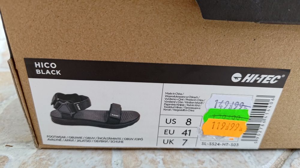 Nowe sandały Hi-Tec r. 41 czarne Białystok