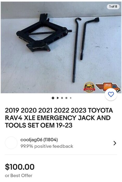 Домкрат Ключ Toyota BZ4x 19 -26рік Rav 4