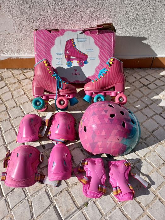 Patins 4 rodas menina tamanho 31-32