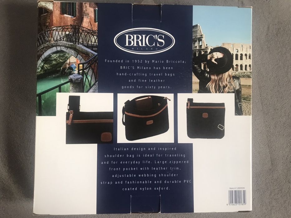 Bric’s milano shoulder bag black, torba na ramię czarna