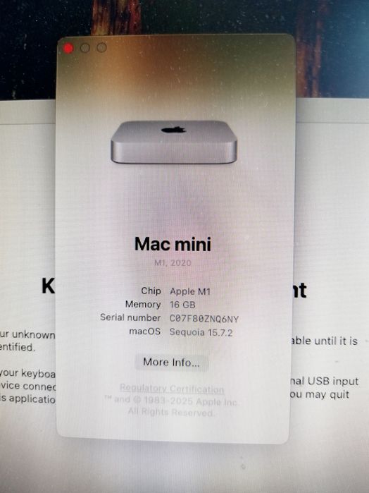 Mac mini M1 / 16GB RAM / 256GB SSD / Stan idealny / Pełny zestaw