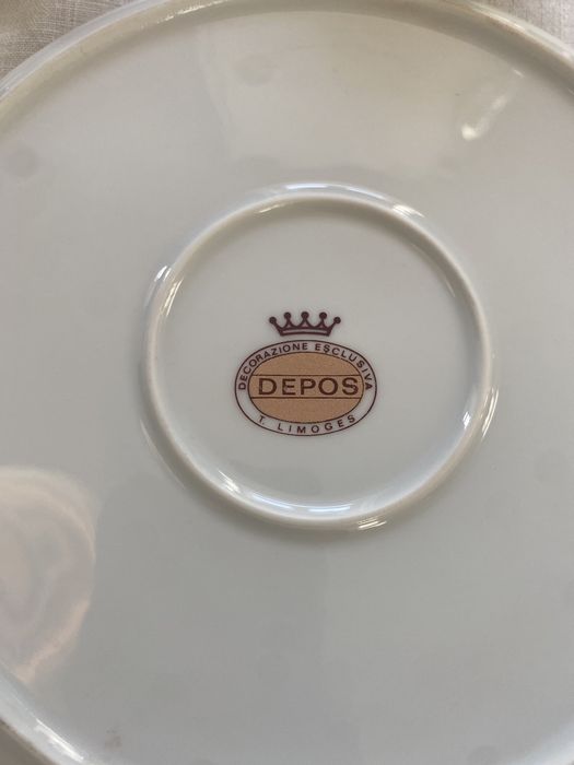 Conjunto prato e chávenas e açucareiro  Limoges
