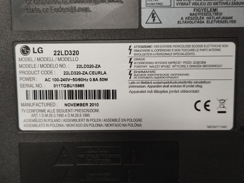 Monitor LG 22 cale