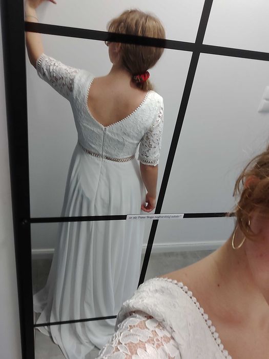 Suknia ślubna literka A w stylu boho