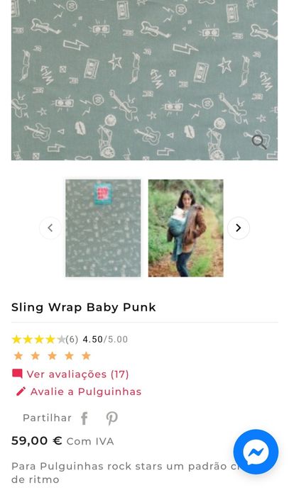 Sling Wrap Baby Punk - Pulguinhas