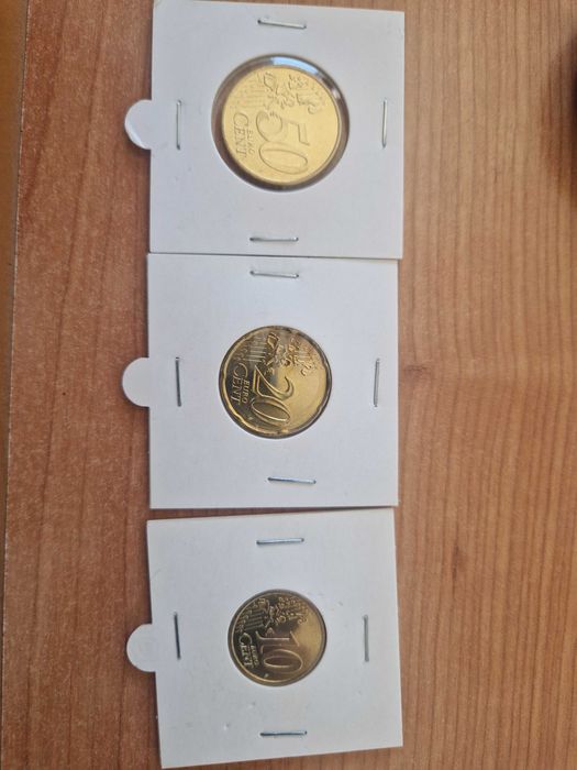 3 moedas UNC Mónaco