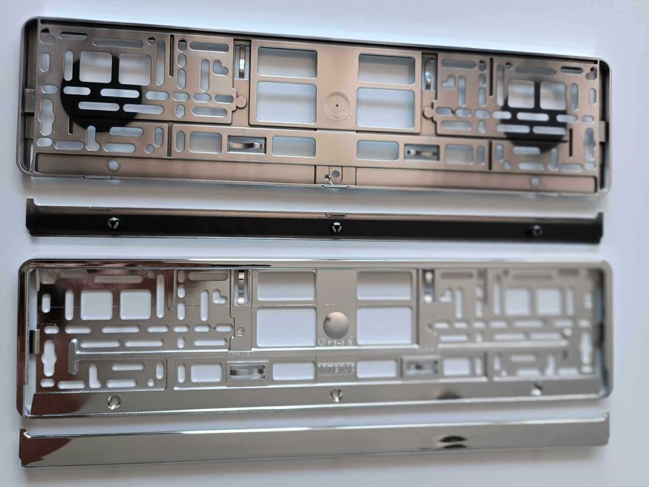 Ramka Ramki Tablicy Rejestracyjnej SREBRNA CHROM Rejestracja