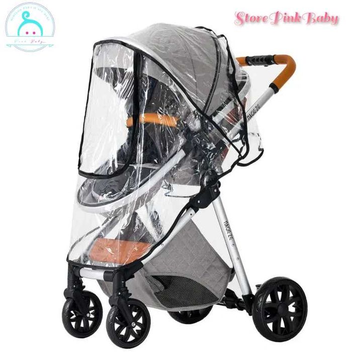 Carrinho de bebé 3 em 1 PinkBaby - LUXUS MAGIC - Cinza Claro Gold