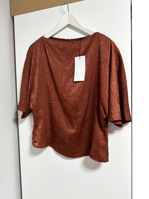 Zara satin top satynowy