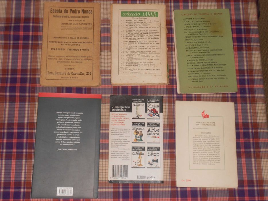 Livros diversos Caraça, Saraiva, Jaspers, Camões, etc
