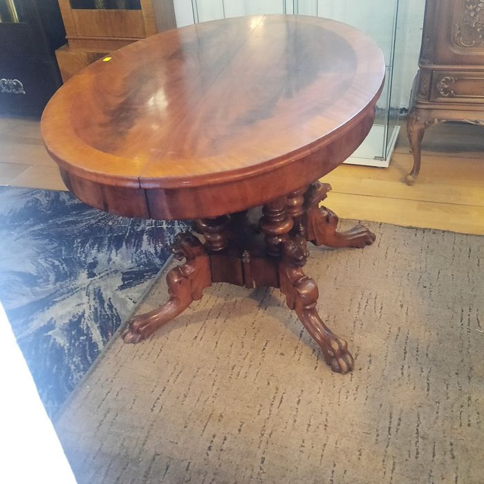 Stary piękny stół owalny bogato rzeżbiony  nowa cena OKAZJA