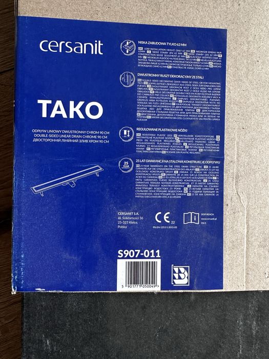 Odpływ liniowy dwustronny Cersanit Tako