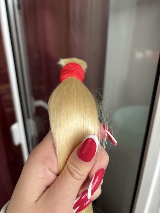 Натуральне волосся блонд 45 см