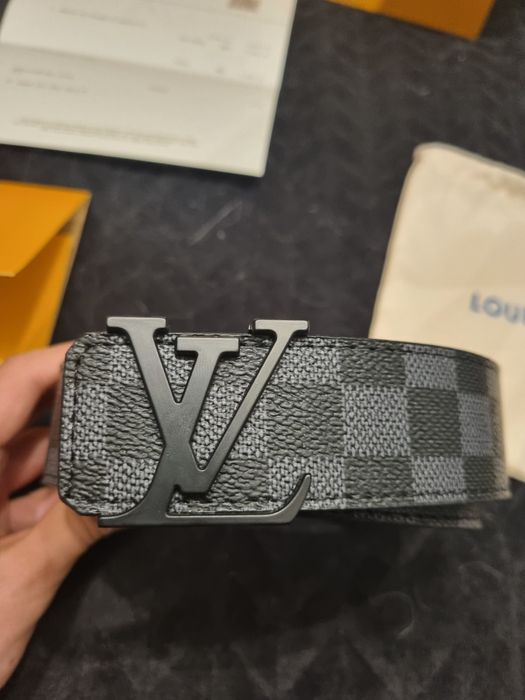 Czarny pasek Louis vuitton 105cm