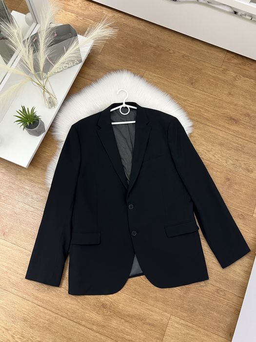 Вовна шерсть вовняний чорний оверсайз піджак жакет блайзер чорний