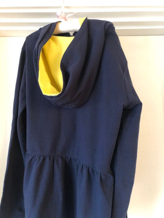 Sweat shirt com fecho casaco zippy azul tamanho 13-14 anos menina