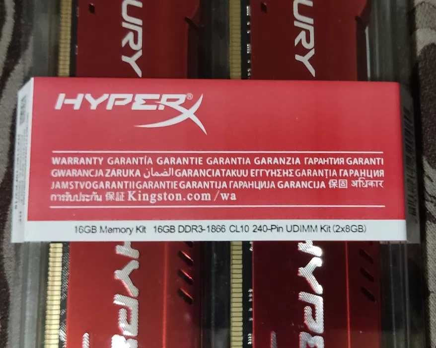 память HyperX Fury DDR3 16gb 1866mhz (2x8gb)