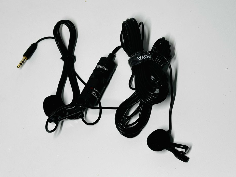 Microfone BOYA BY-M1DM Duplo com 4m - Para Smartphone/Câmera