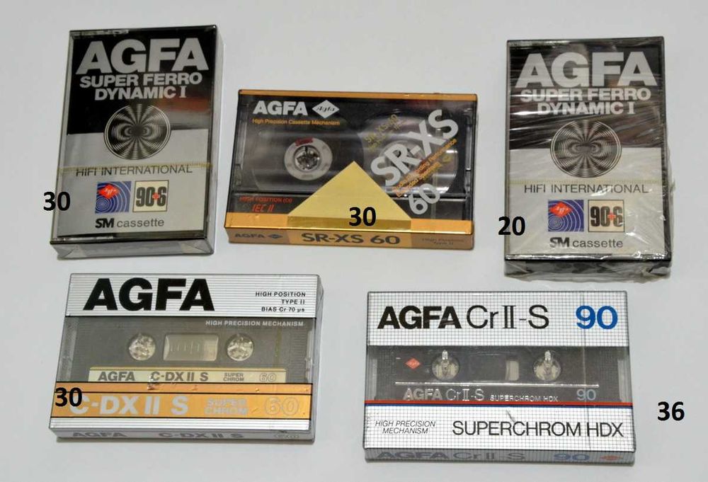 Аудио кассета  AGFA  Chrome Stereo  Ferro Super SR HR Германия  касета