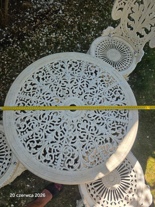 krzesła aluminiowe ogrodowe zestaw stolik
