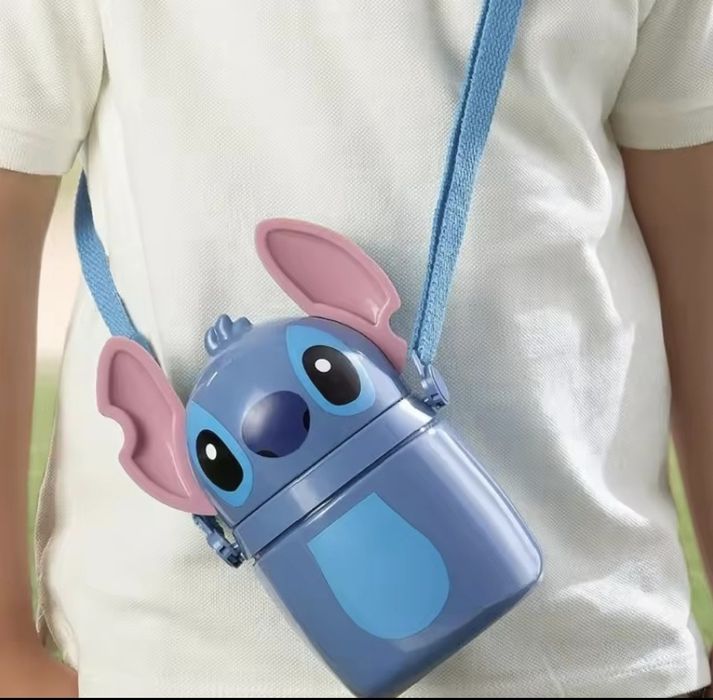 Пляшка для води з трубочкою Стіч Stich Disney