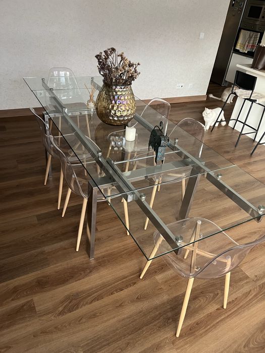 Mesa de Jantar - extensivel + cadeiras
