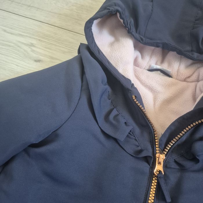 Nowa, Granatowa kurtka przejściowa na polarku dla dziewczynki, Pepco,