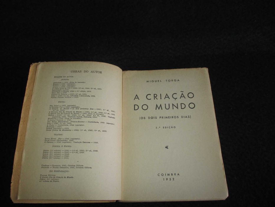 The Creation of the World The First Two Days Miguel Torga 3rd edition64552781919491121