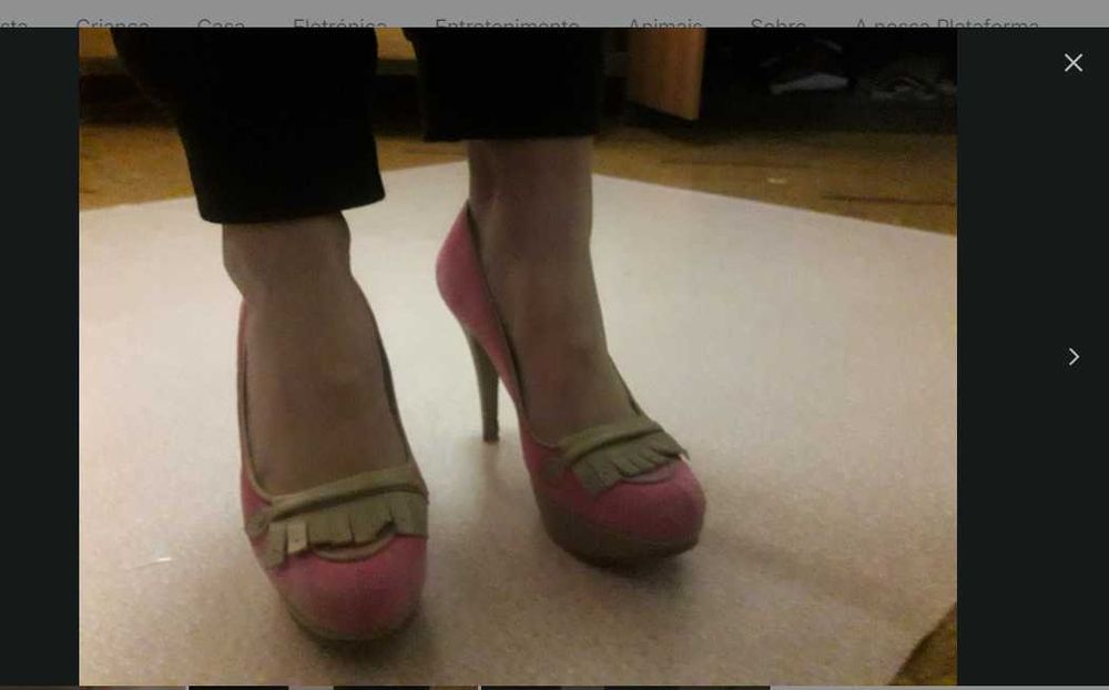 Sapato Elegante Strena quase novos Nº 37 cor rosa vibrante bom PREÇO!