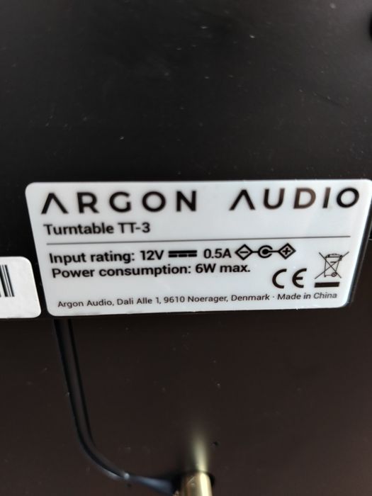 Gramofon Argon Audio TT-3 czarny