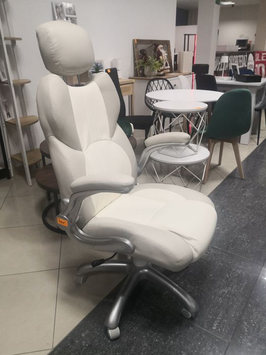 Fotel biurowy gamingowy ekoskóra obrotowy regulowany na prezent